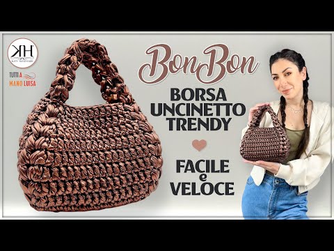 Видео: СУМКА КРЮЧКОМ "BonBon" с объемным узором - #crochet