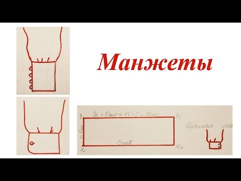 Видео: Построение чертежей выкроек манжет