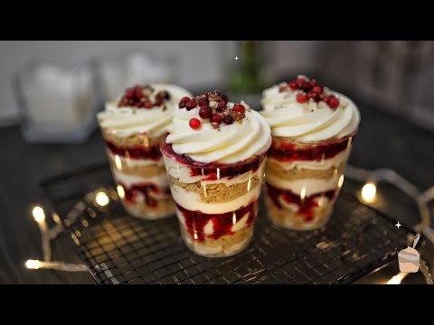 Видео: Трайфл МОРОЗНАЯ БРУСНИКА С ШАМПАНСКИМ | Мильфей