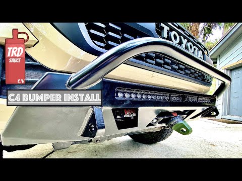 Видео: Toyota Tacoma | Установка бампера C4 Fab Low Profile с кронштейнами поддержки рамы | (2017 Tacoma)