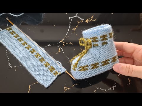 Видео: Легкие новые дизайнерские вязаные носки модели тапочек для новорожденных