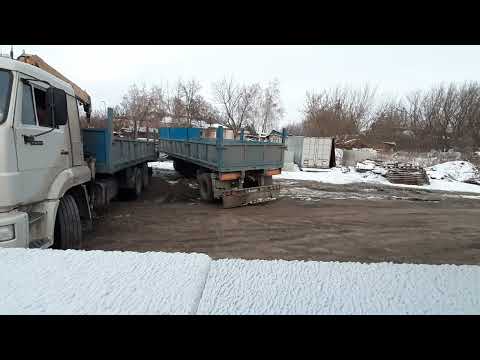 Видео: Разворот в узком месте на камазе с прицепом