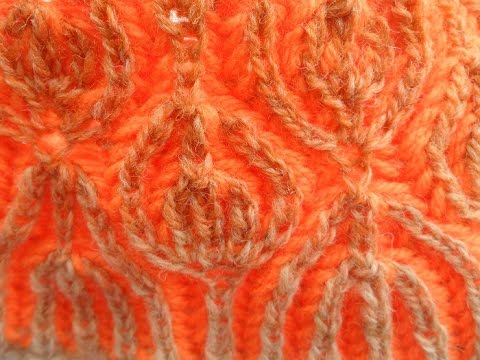 Видео: Прибавки и убавки в технике бриошь(knitting technique brioche) (узор#21)