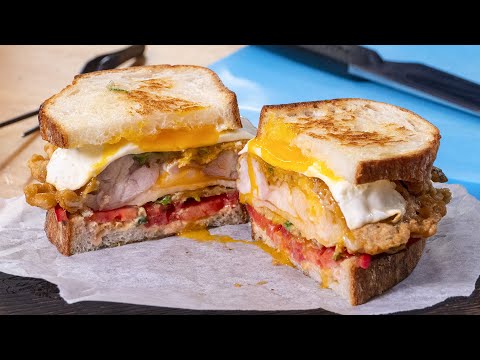 Видео: Три-в-одном. Завтрак, обед и ужин. Сэндвич "Довольный Муж"