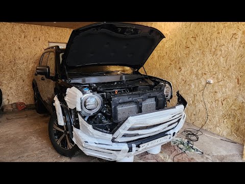 Видео: Снятие бампера на Haval Dargo X. Замена сигнала, установка сетки в бампер.
