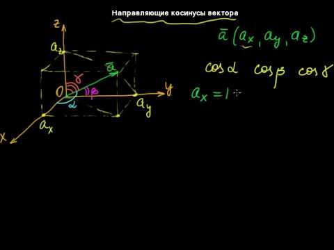 Видео: §7 Направляющие косинусы вектора