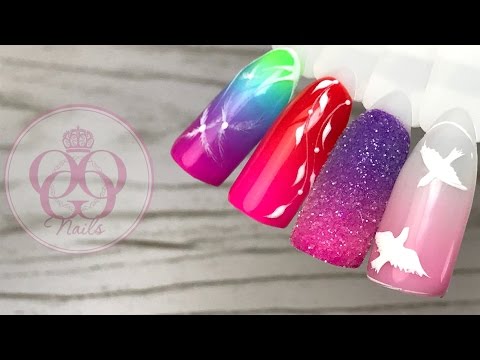 Видео: Дизайн ногтей ГОЛУБИ♥ птицы на ногтях♥ ОСОБЕННОСТЬ градиентов кистей и гель лаков
