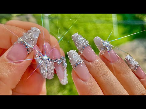 Видео: 👰Свадебный маникюр (по просьбе подписчика) | Дневник для ногтей EP-25 | Стеганые ногти