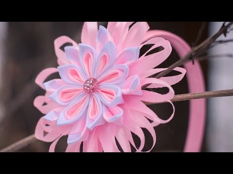 Видео: Цветы Канзаши Мастер Класс / DIY Kanzashi