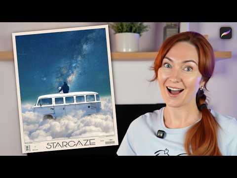 Видео: Превратите 4 обычные фотографии в сюрреалистический постер | Простой урок Procreate