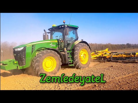 Видео: Под посев (подсолнечника) John Deere + Bednar 8000