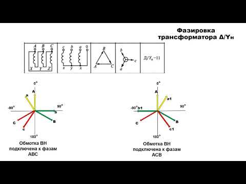 Видео: Фазировка трансформатора "треугольник"/ "звезда".