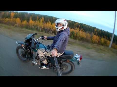 Видео: УРАЛ в золотую осень. Прохват на мотоцикле УРАЛ одиночка