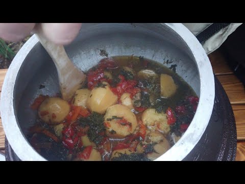 Видео: Картофель с мясом и овощами в афганском казане. Пальчики оближешь!