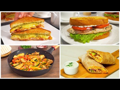 Видео: Популярные ГОРЯЧИЕ БУТЕРБРОДЫ С КУРИЦЕЙ. 4 Рецепта от Всегда Вкусно!