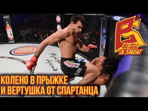 Видео: Колено в прыжке и вертушка от Андрея Корешков. Андрей Корешков рассказывает, как сильно бить.