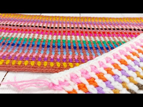 Видео: Вязать.....проще некуда, а получается красота!!!( узор для дорожки, пледа)