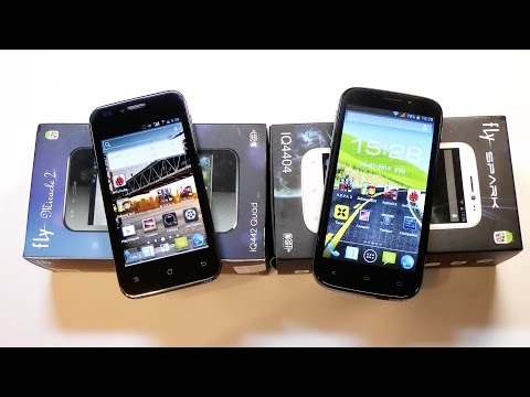 Видео: Обзор Fly Spark и Miracle 2 (IQ4404 и IQ442 Quad) [Mobiltelefon.ru]