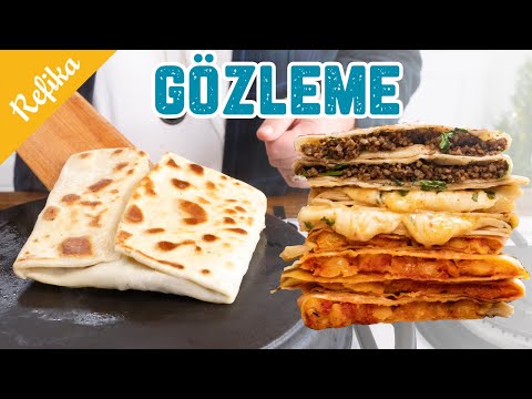 Видео: Гёзлеме: любимая турецкая уличная еда 😍 4 вкусные и простые начинки! Идеально для завтрака или обеда