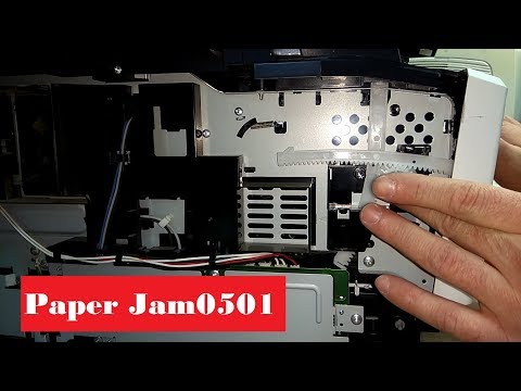 Видео: Kyocera  jam0501 бумага застряла в кассете 1. Заусенцы