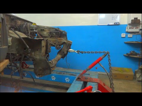 Видео: Lanos.  вытяжка лонжеронов.