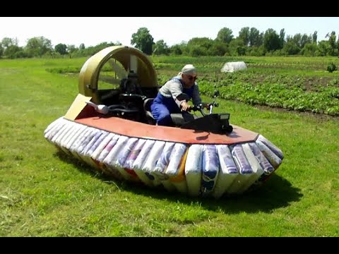 Видео: Самодельный Катер на Воздушной Подушке, полная версия, от постройки до тестов по земле