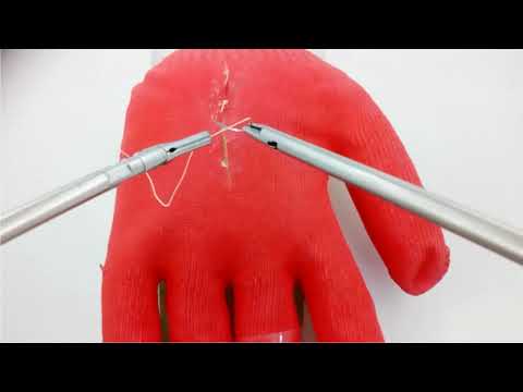 Видео: Лапароскопическая тренировка. Лапароскопический шов. Скользящий узел. Формирование скользящего узла.