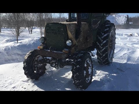 Видео: Трактор Т-40АМ. ПВМ на месте - ПЕРВЫЙ ВЫЕЗД. СЛОМАЛИ КРЕСТОВИНУ