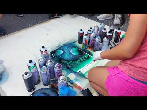 Видео: Рисунок баллончиком :)