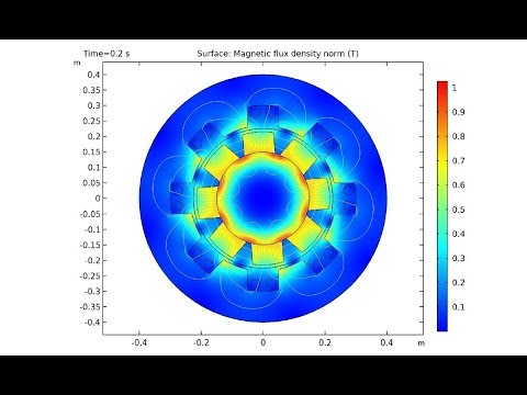 Видео: Моделирование генератора с постоянными магнитами 2D COMSOL Multiphysics