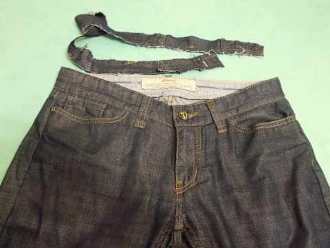 Видео: как сделать джинсы с заниженной талией?заниженная талия.джинсы "бойфренды"