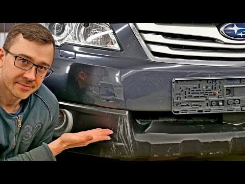 Видео: Ремонт за 90 минут. Устранение повреждений после удара на бампере. Subaru Outback.