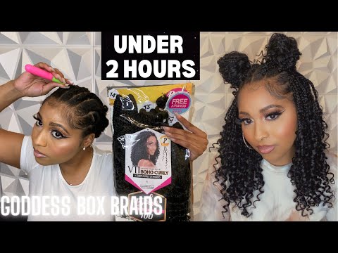 Видео: Лайфхак для волос | Реалистичные косички-боксы в стиле бохо | Быстрое и простое вязание крючком л...