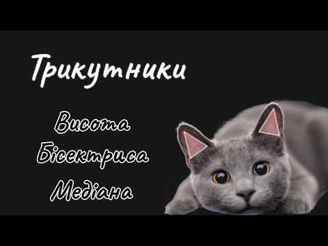 Видео: 7 клас - Трикутник. Висота. Медіана. Бісектриса