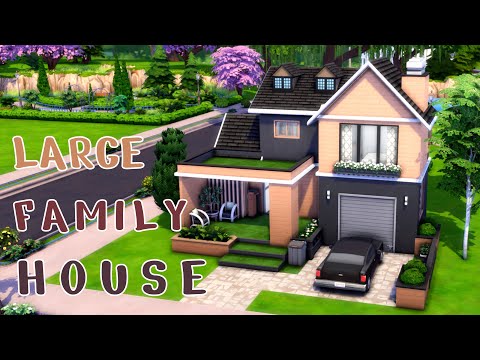 Видео: Большой семейный дом Симс 4🌳Large family house The Sims 4 | Строительство | NO CC