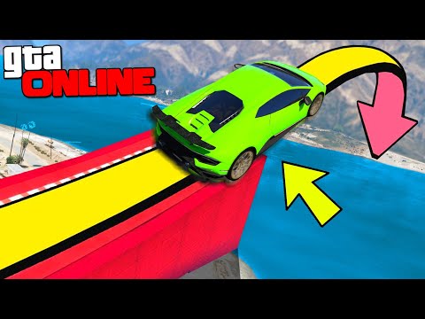 Видео: СМОЖЕТ ЛИ СЛУЧАЙНАЯ МАШИНА ПЕРЕПРЫГНУТЬ ОЗЕРО? ЭКСПЕРИМЕНТЫ В ГТА 5 ОНЛАЙН!