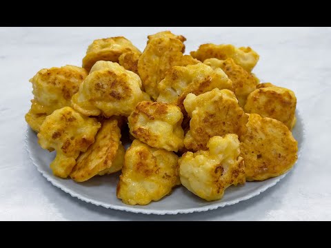 Видео: Цветная Капуста в Сырном Кляре / Жареная Капуста на Сковороде / Cabbage in Batter