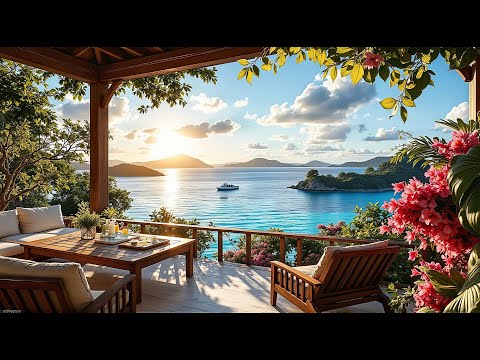 Видео: Утренний Джаз На Вилле У Моря • Мягкий Расслабляющий Джаз Для Концентрации, Учёбы И Спокойного Со...