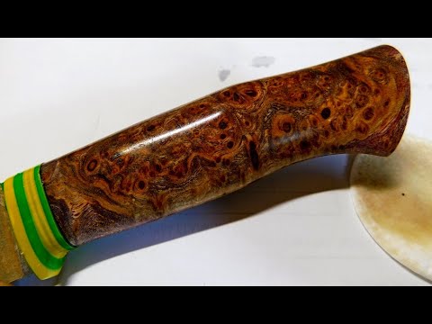 Видео: Изготовление рукоятки ножа..Making a knife handle