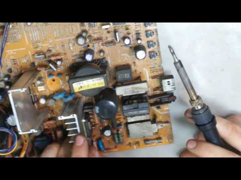 Видео: goldstar cf-20a90y (шасси МС-41А) не включается (снова конденсаторы)