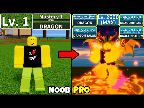 Видео: Побеждаем Blox Fruits, используя Dragon Build! Полное пробуждение Draco v4, уровень 0 до максимал...