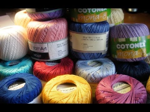 Видео: Пряжа YarnArt Violet  и Cotonex Mona 8 для ирландского кружева.Мои покупки