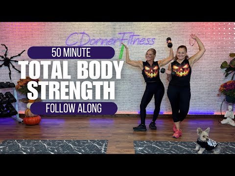 Видео: Полная коррекция фигуры | 50-минутная тренировка с гантелями и лентами для силы, формы и пота 🔥