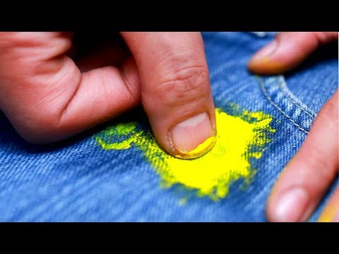 Видео: Как отстирать краску с одежды