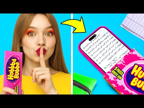 Видео: НЕ ПОПАДАЙТЕСЬ! 🤫😂 Самые забавные способы пронести еду и косметику в класс с 123 GO! Planet