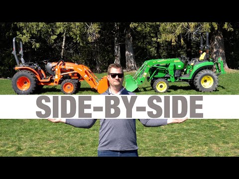 Видео: Сравнение Kubota LX3520 и John Deere 2032R
