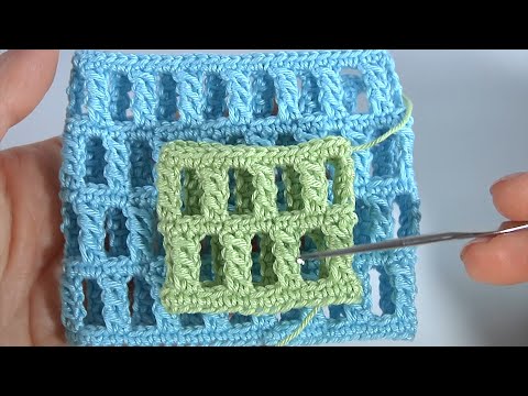 Видео: СУПЕР УЗОР КРЮЧКОМ круговыми рядами/Нежная СЕТКА/АВТОРСКИЕ Столбики КРЮЧКОМ/В ШАХМАТНОМ порядке/