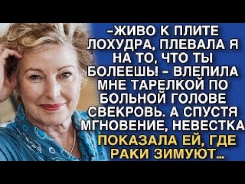 Видео: ЖИВО К ПЛИТЕ ЛОХУДРА, ПЛЕВАЛА Я НА ТО, ЧТО ТЫ БОЛЕЕШЬ! - ВЛЕПИЛА МНЕ ТАРЕЛКОЙ ПО ГОЛОВЕ СВЕКРОВЬ…
