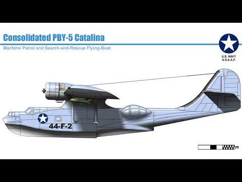 Видео: Летающая лодка США PBY Catalina