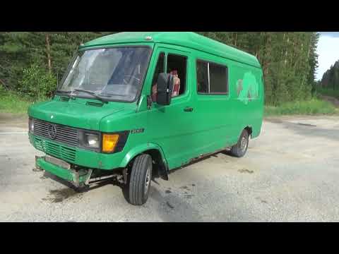 Видео: Мерседес 208 Т1 с ОМ 603 первый выезд